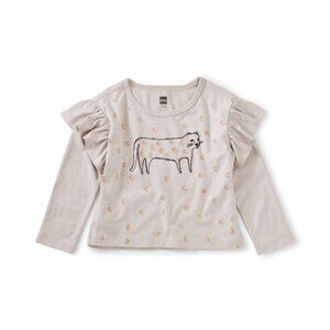 NWOT Tea Collection Jaguar Ruffle Tee Size 6-9 Months